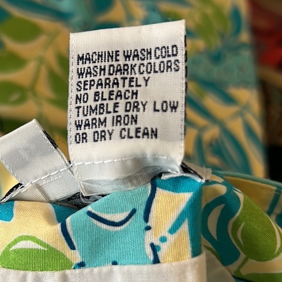 Lilly Pulitzer Vintage Yellow Green Blue Alligator Fern Mini Skirt - 6 - Picture 8 of 9